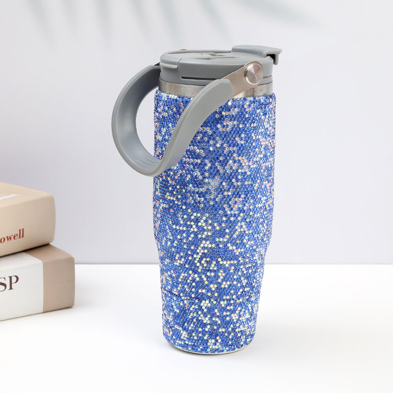 Wholesale New 40oz Large Capacity Ice Fighter Cup with Handle Set with Diamonds